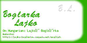 boglarka lajko business card